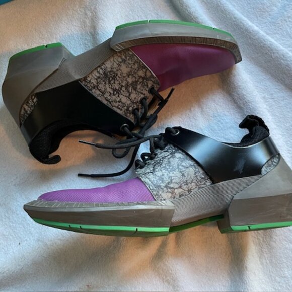 John Fluevog Manifold Omni Purple Green Mens 5 Womens 7 Sold out RARE Festival - Picture 4 of 14